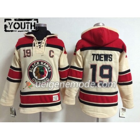 Kinder Eishockey Chicago Blackhawks Jonathan Toews 19 Weiß Sawyer Hooded Sweatshirt
